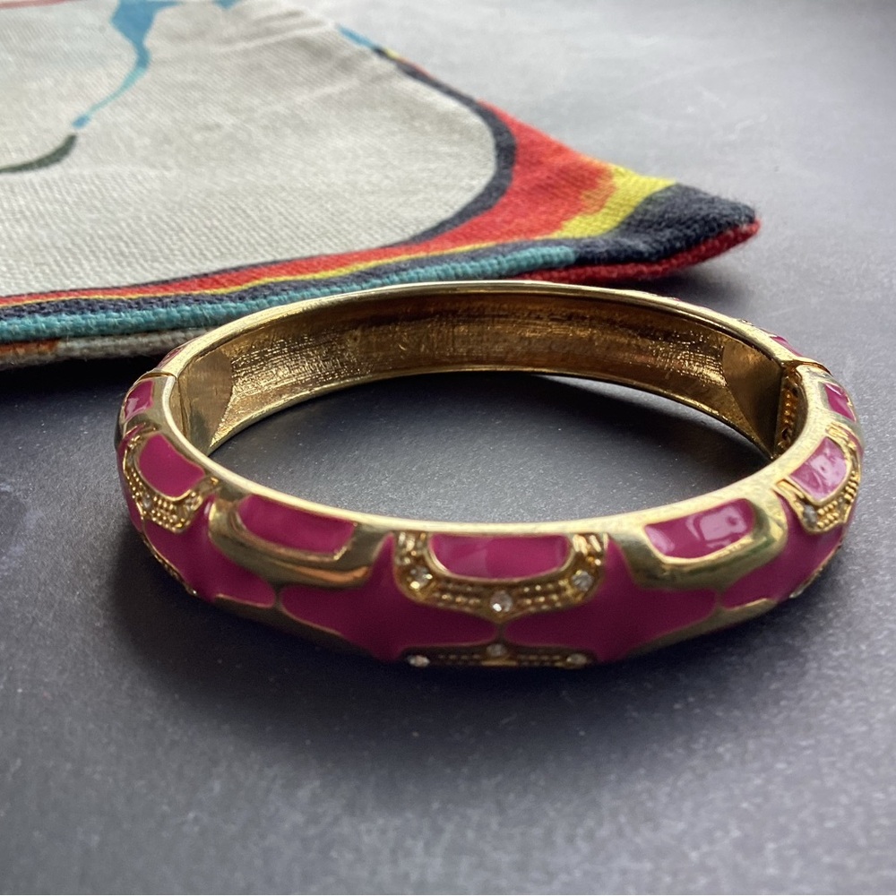 Vintage pink gold & crystals